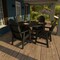 Highwood Usa Hamilton 5pc Round Outdoor Patio Furniture Dining Set AD-DNA48-BKE - alternate 3